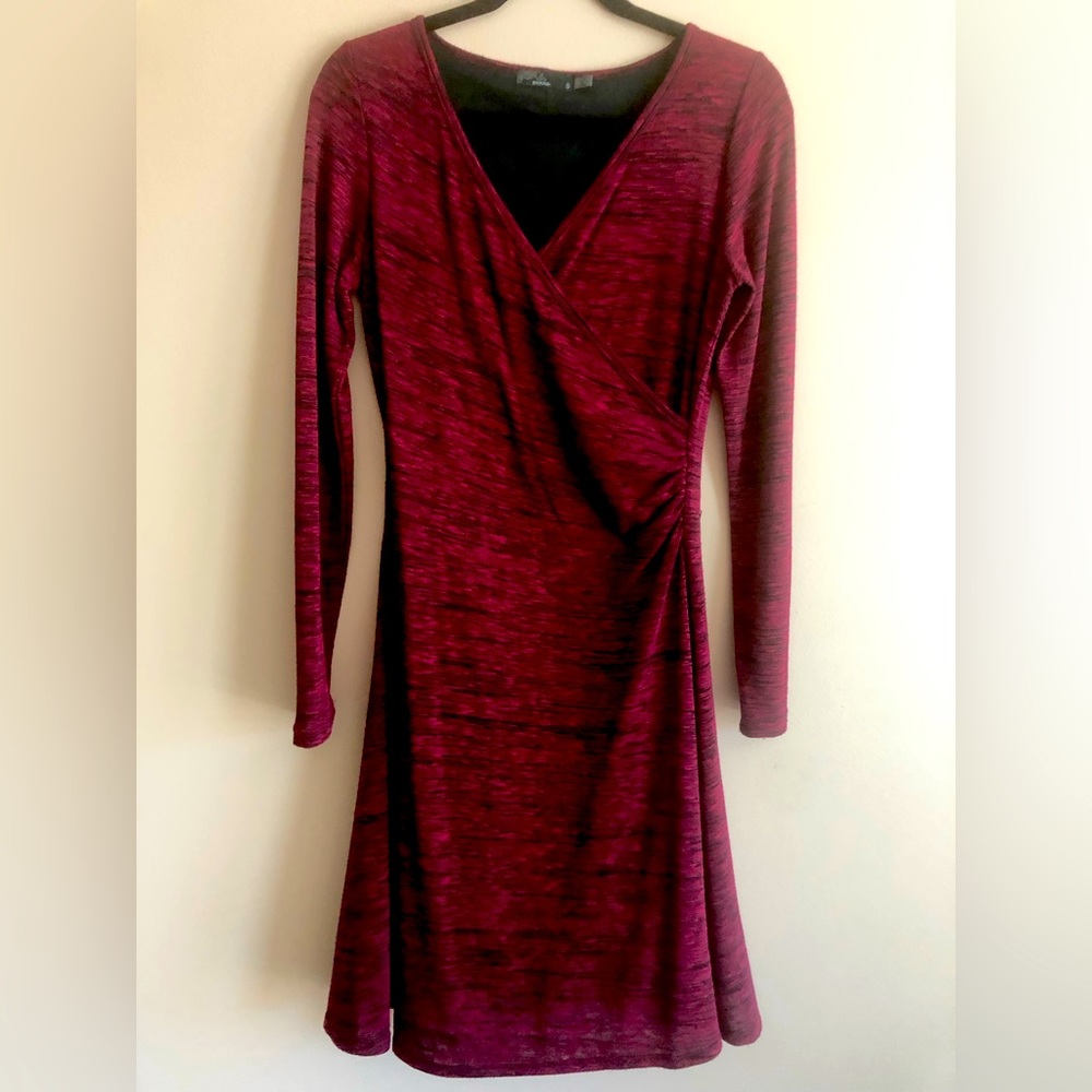 Prana Nadia Red Heather Wrap Dress
